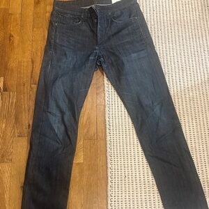 Rag and Bone Dark Blue Straight-Leg Jeans